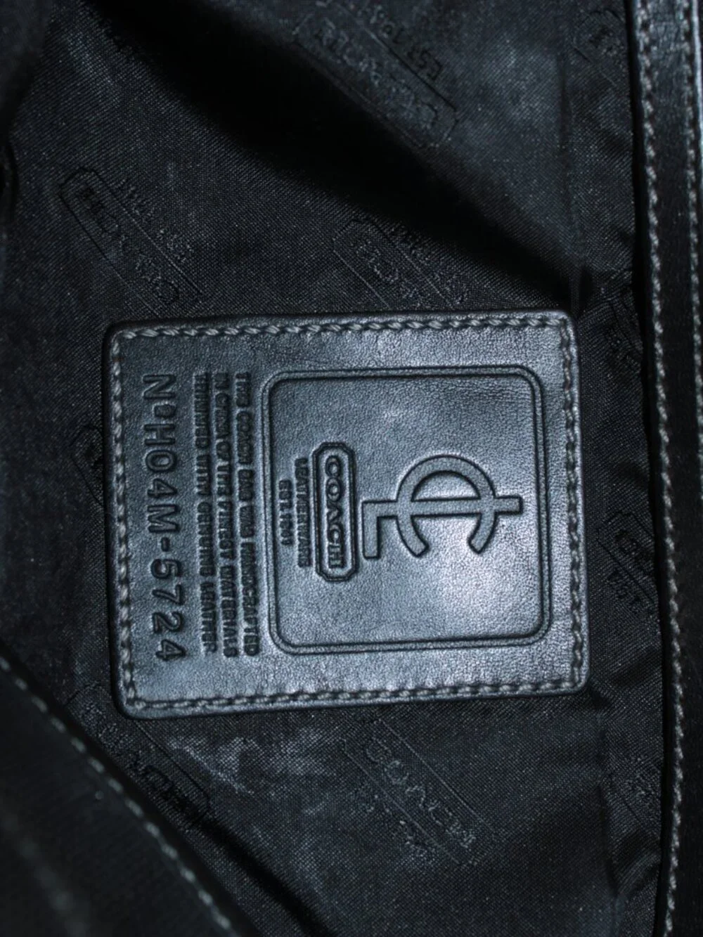Coach Black Canvas & Leather Briefcase Messenger Bag